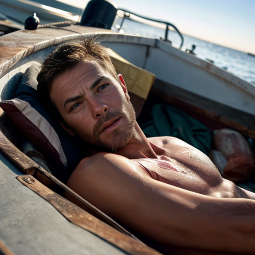 a man dead beside a boat  from a distance in lookinf from the field

