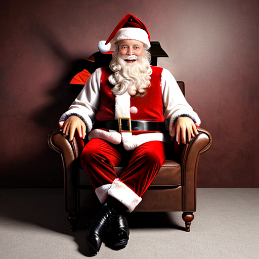 Santa Claus, a chair