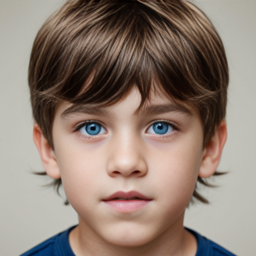 blue eyes brown hair boy
