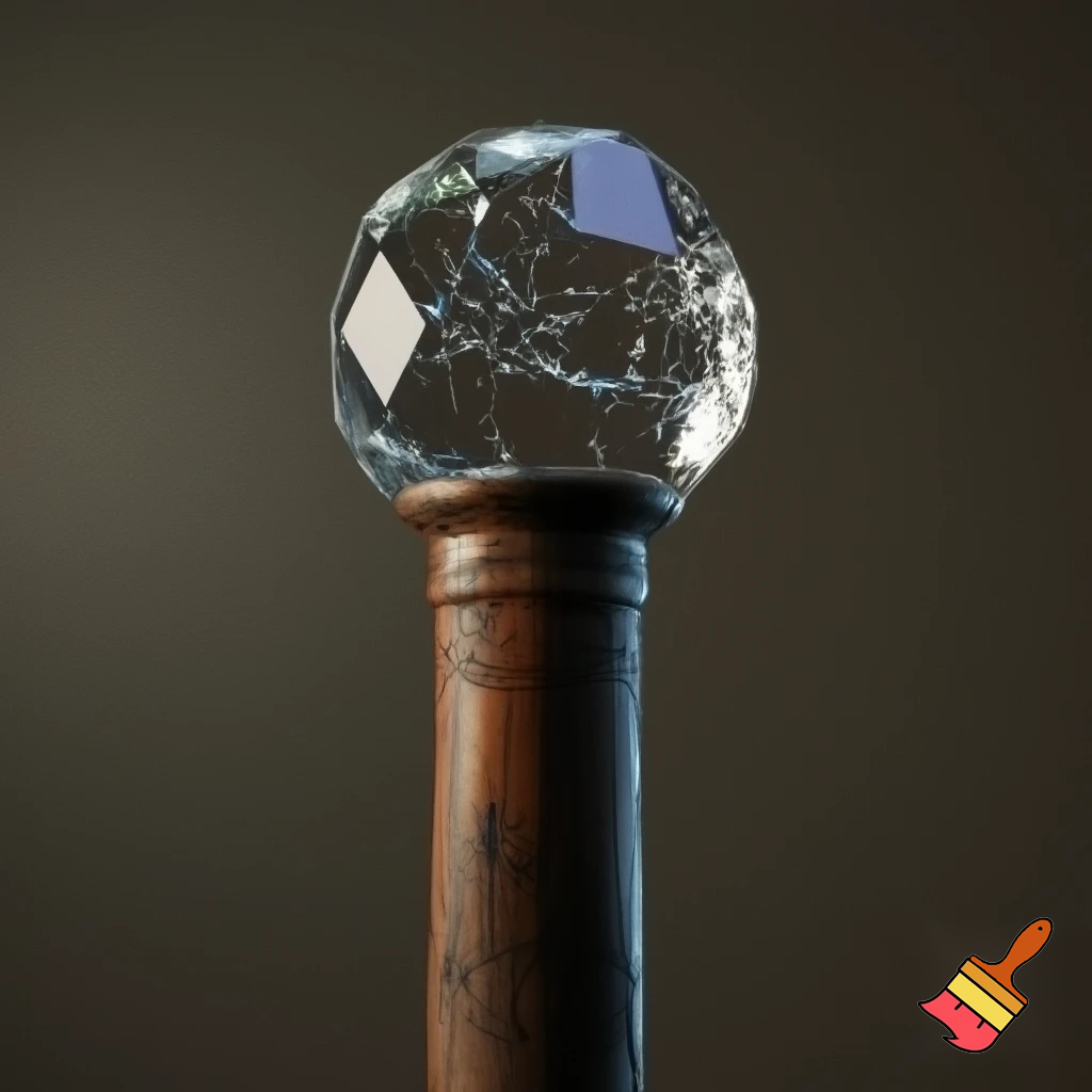 Stick crystal ball walking stick magic walking stick
