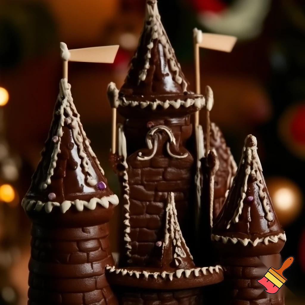 Chocolate gingerbread house castle