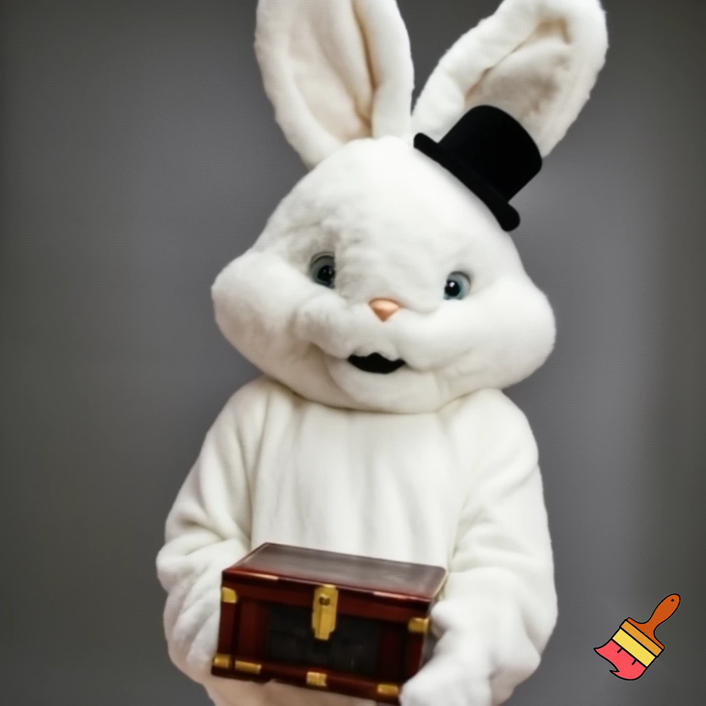 Easter bunny mascot costume top hat magic toy special top hat