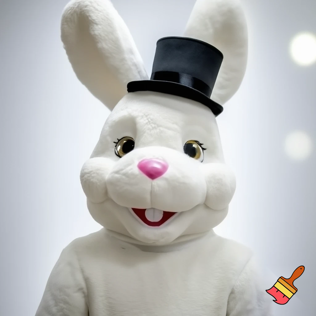Easter bunny mascot costume top hat special top hat