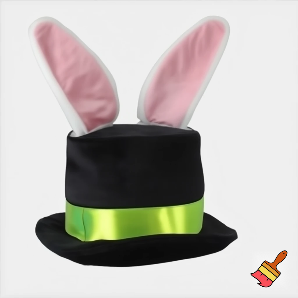 Easter bunny mascot top hat costume
