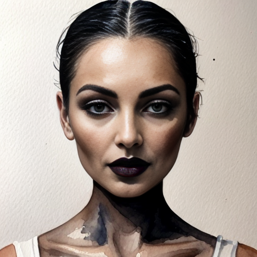 Dark Gothic Branched Woman Face with Fantastic Animals 4K High Definition Image 