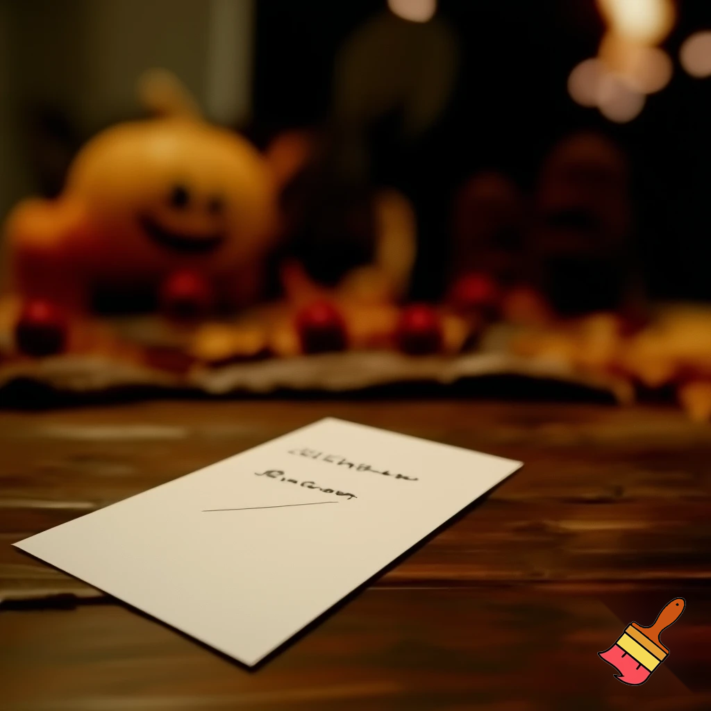 Thanks giving thank you note with picture of the celebrant in the background or video
