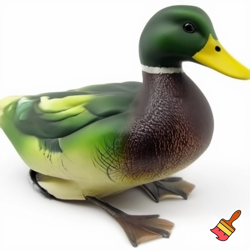 pato de boracha verde