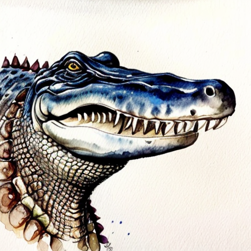 The scary crocodile that ever saw. It is a Deinosuchus (a crocodile ancestor in dinosaurs era). The Deinosuchus Have dark purple skin and it have light brown underbelly