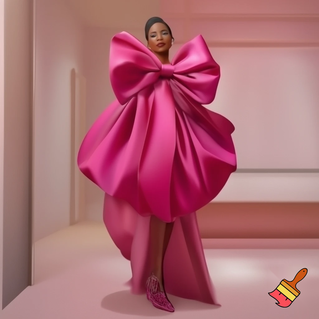 Rich ladies boss and r store new York pink bow gown dress and shoes 