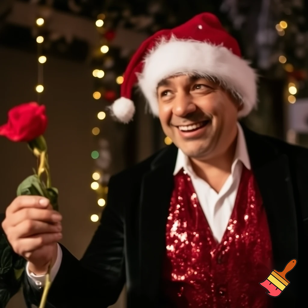 Magicians a real magician Christmas hat a happy one