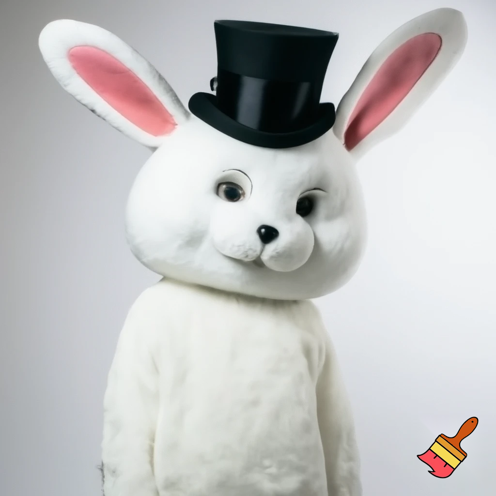 Easter bunny mascot costume top hat special top hat