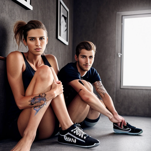 Goretzka and Vanessa at they chilling in the house 