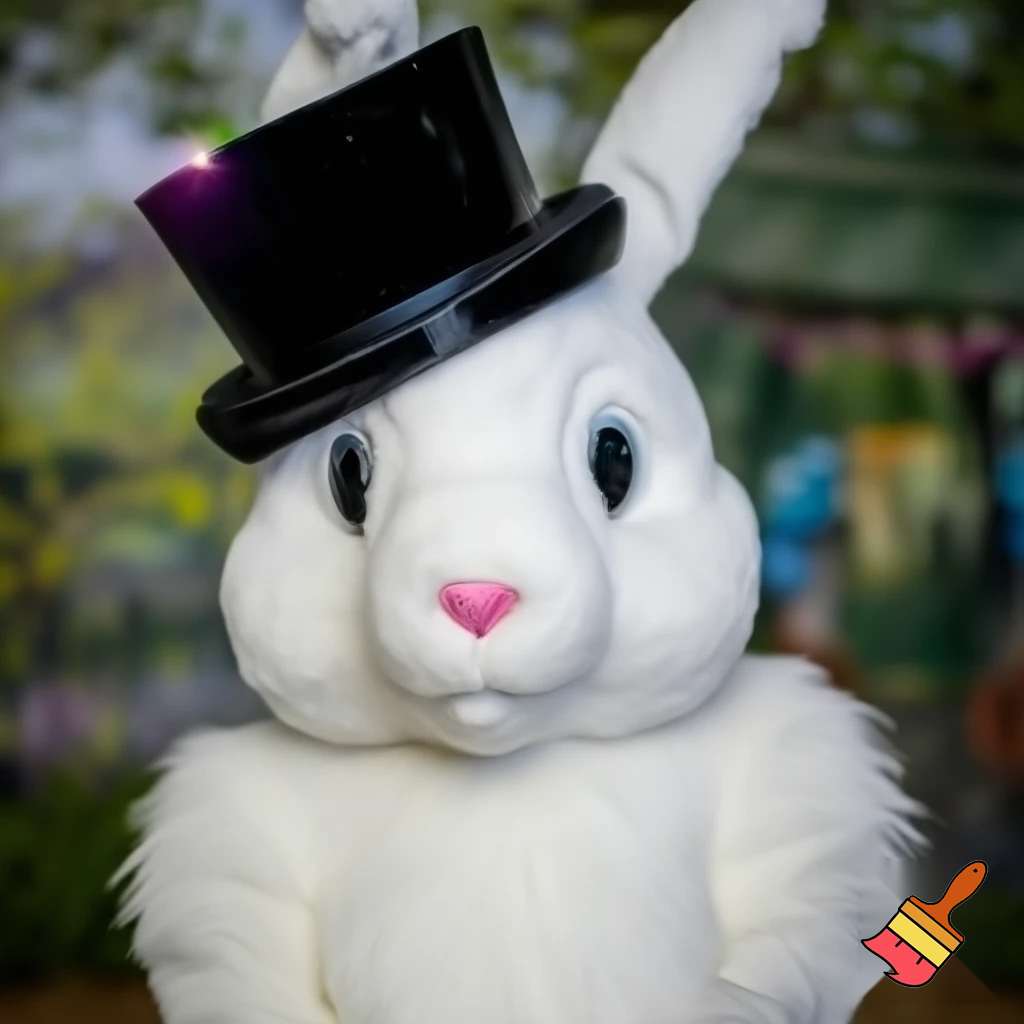 Easter bunny mascot costume top hat magic toy special top hat