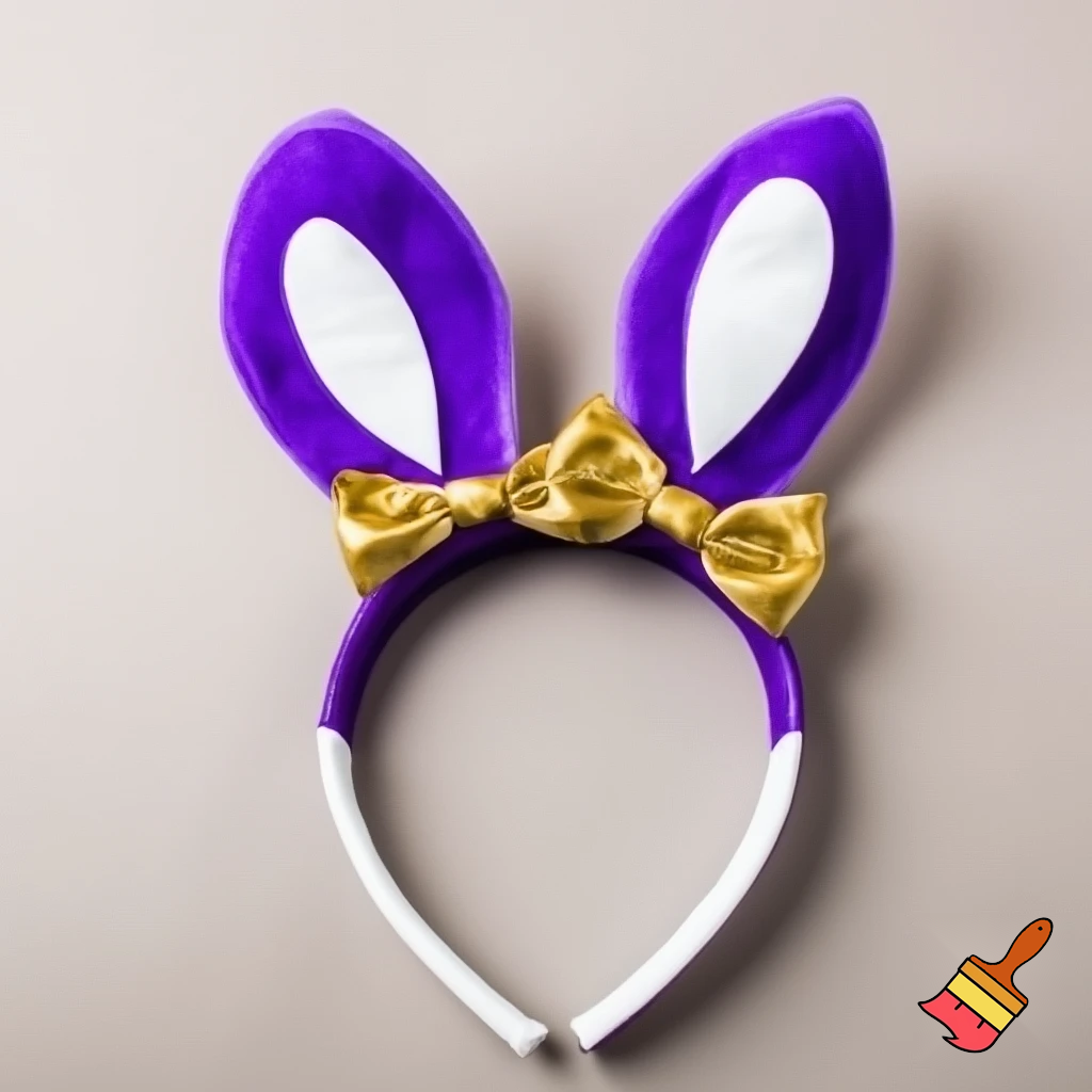 Easter top hat headband Easter bunny headband, purple and white with gold Easter top hat headband and fabric velvet and fabric velvet