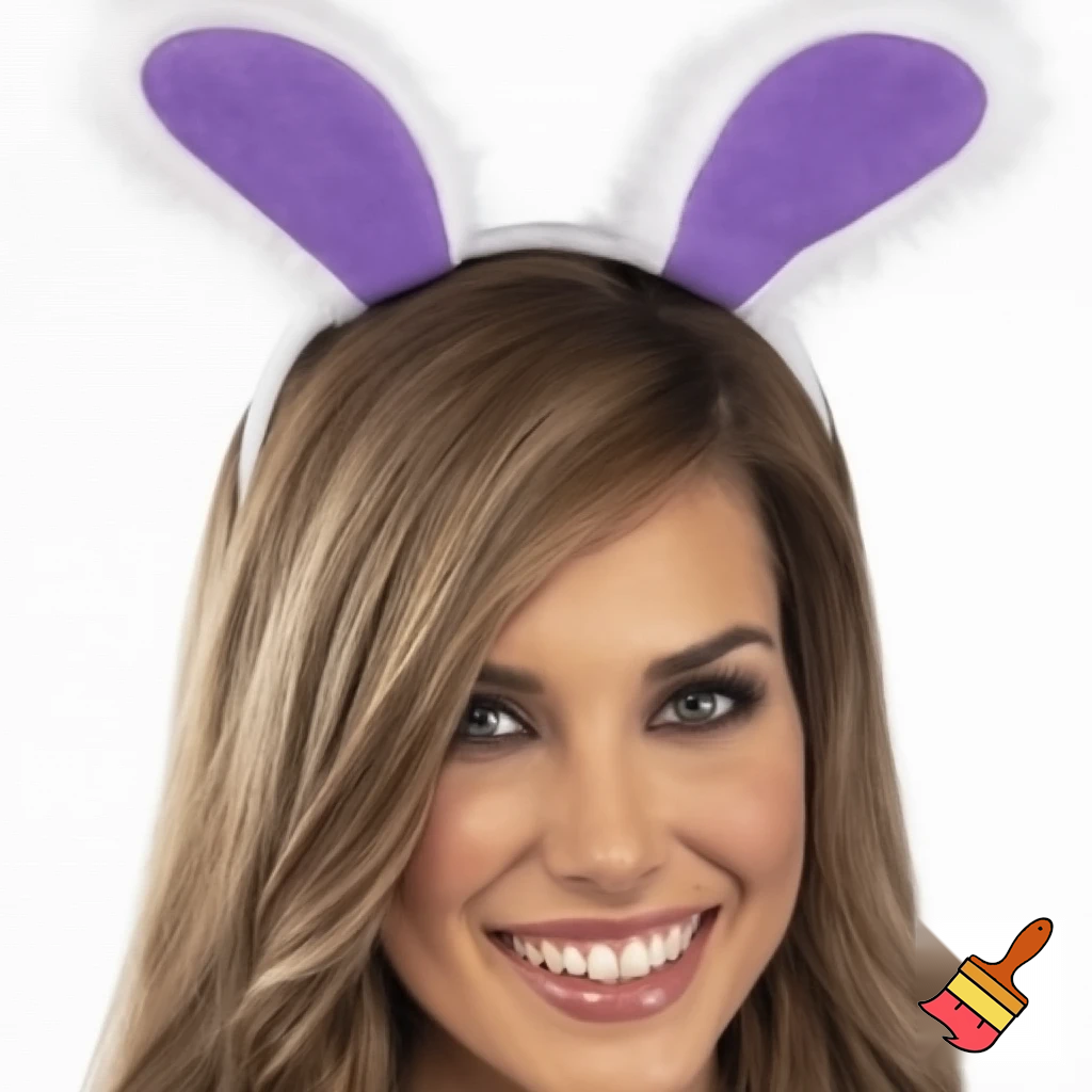 Easter top head headband, purple and white
