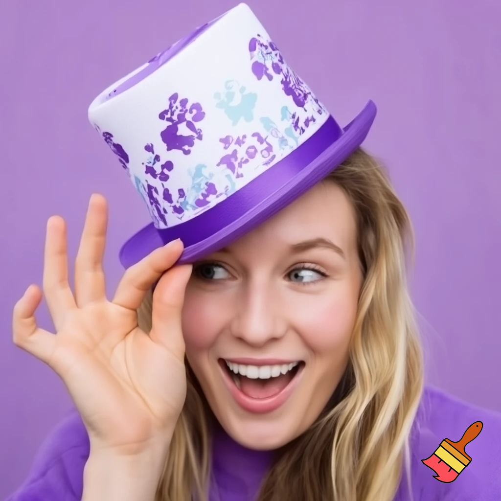 Top hat headband, Easter top hat headband, purple and white