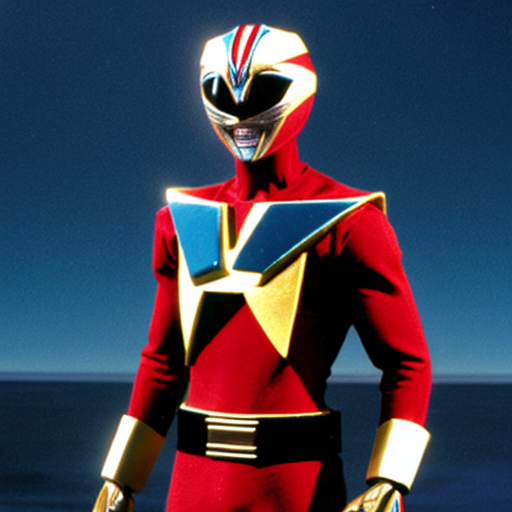 A midnight blue Mighty Morphin ranger
