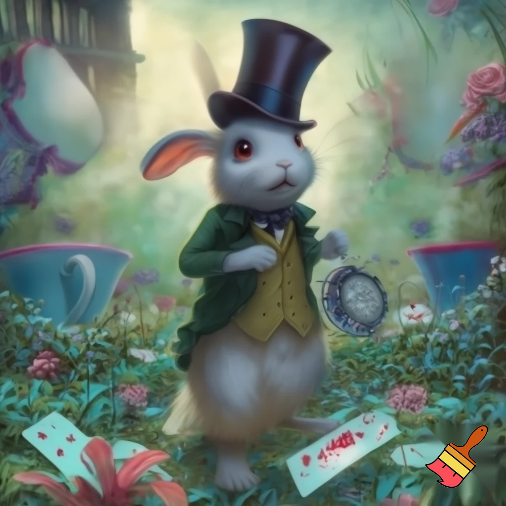  Alice in Wonderland the white rabbit with the top hat costume