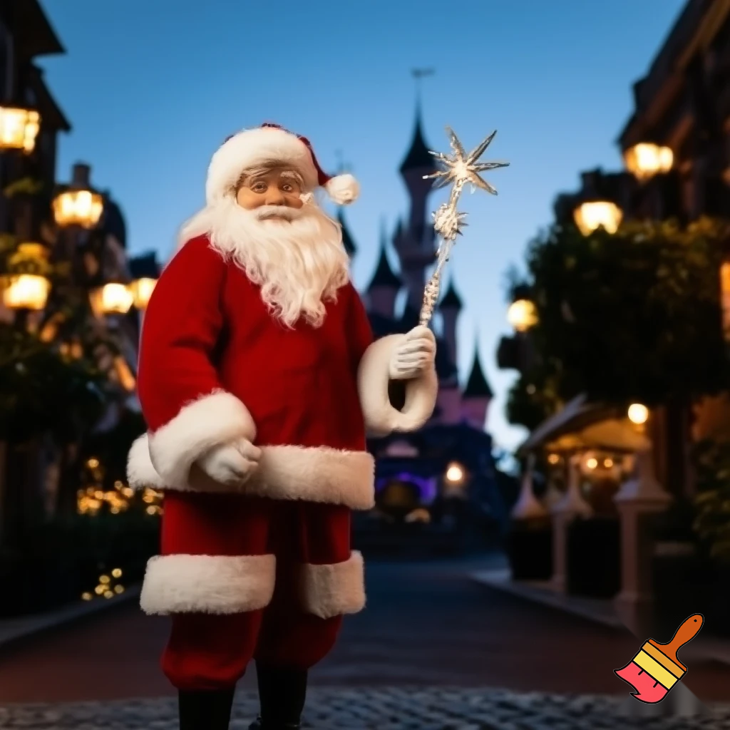 Paris Santa Claus with his magic wand with the star Disneyland Disneyland