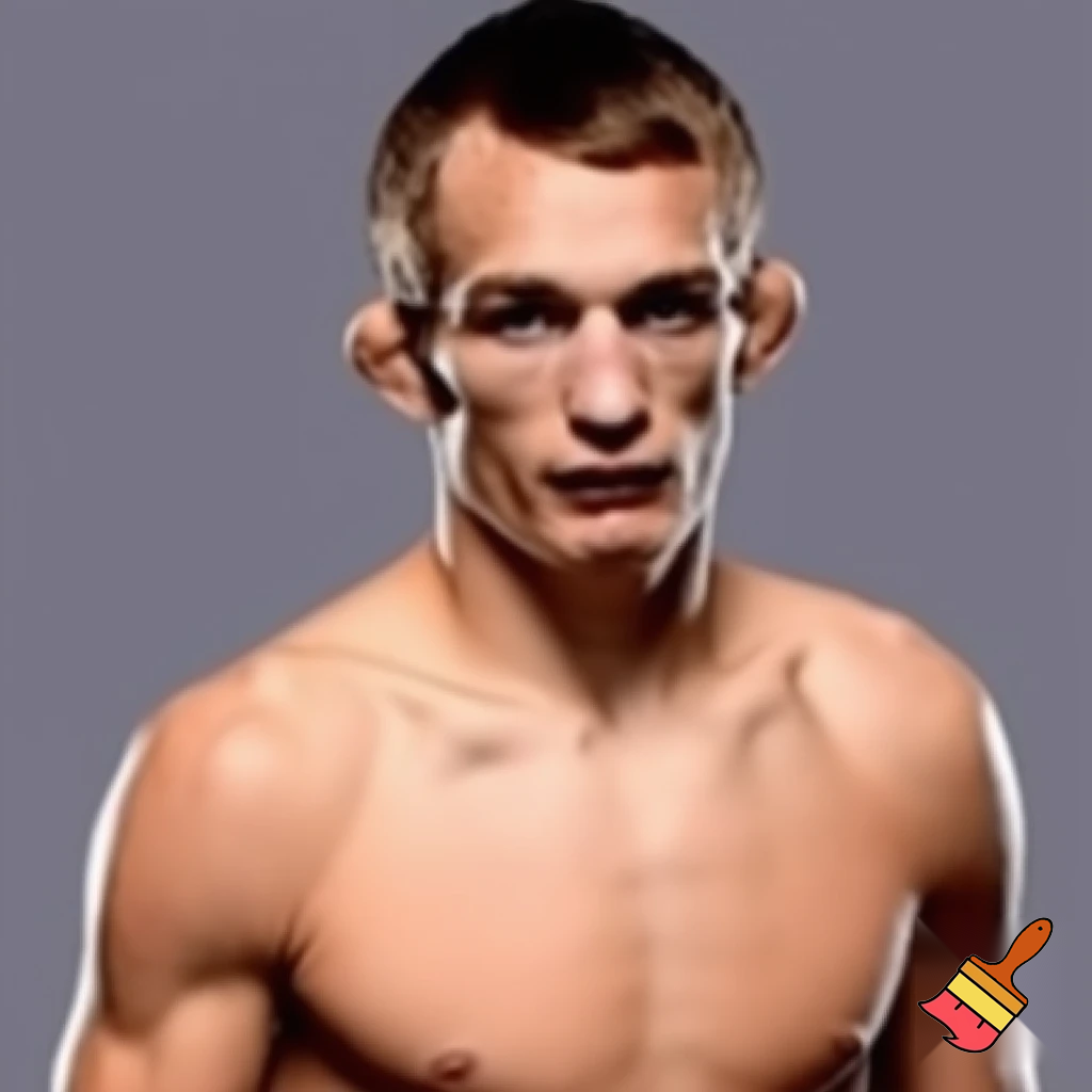 A mixed martial artist who has gone down two weight classes for a fight. His cheeks are sunken and his ribs are visible and his muscles stand out alarmingly. Nonetheless, he stands tall and steady. His eyes are watery blue, his hair is brown and his ears stick out. For once in his life, he is ready to win.