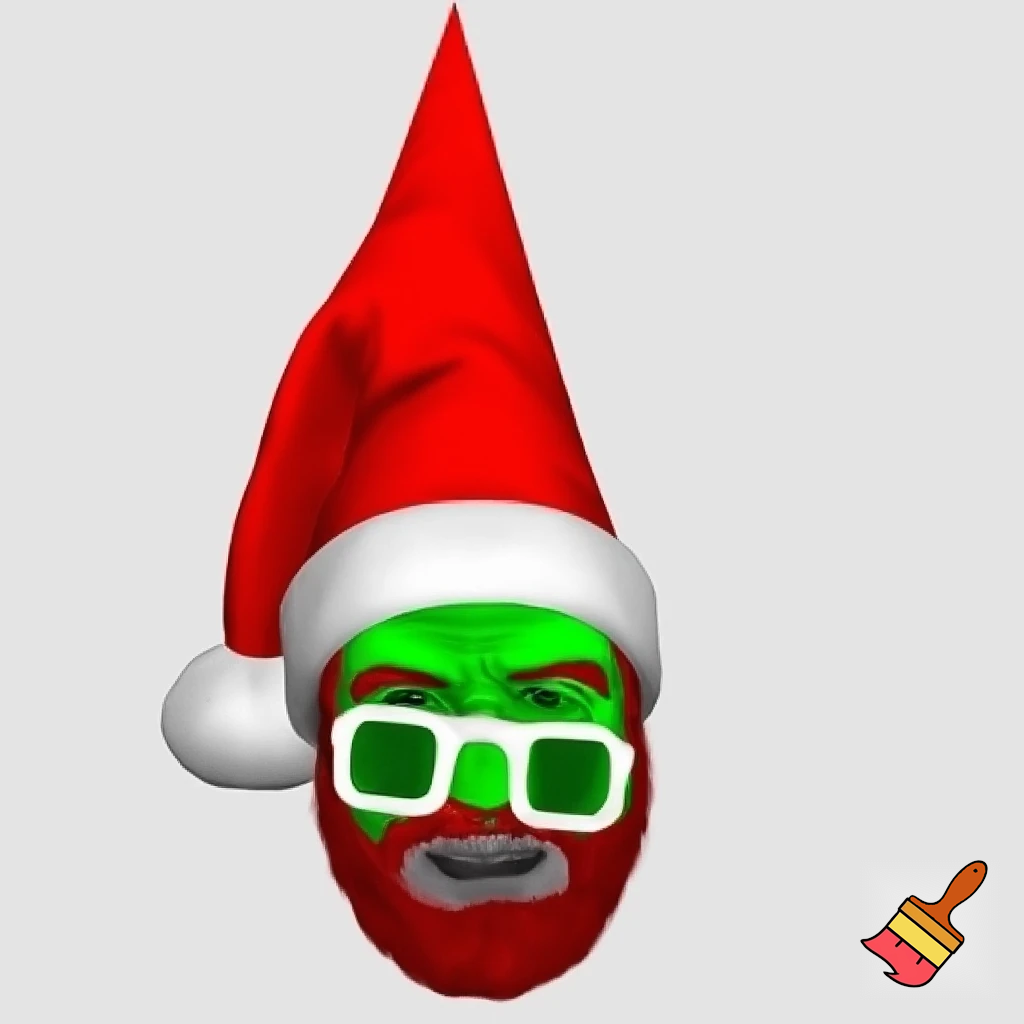 Christmas wizard hat red Santa Claus hacked