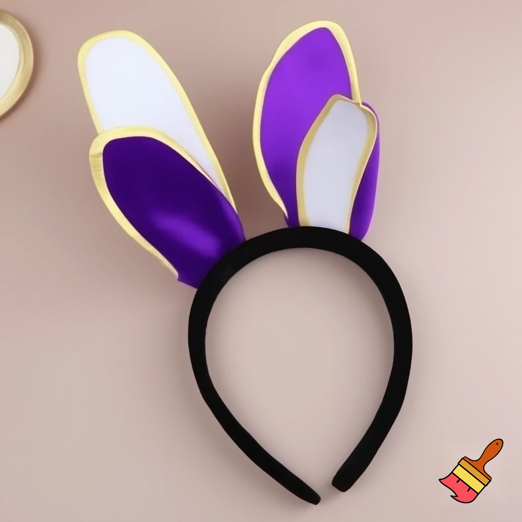 Easter top hat headband Easter bunny headband, purple and white with gold Easter top hat headband and fabric velvet and fabric velvet top head headband top hat headband