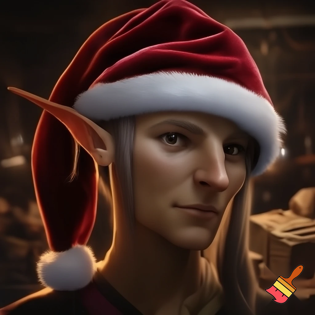 Elf Santa Claus hat velvet