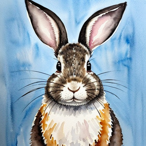 feral rabbit taking a mugshot looking sinister and looking  menancing and smirkin.