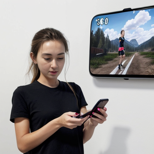 Goretzka play game on apple phone and Vanessa play game on apple phone at the standing on the white wall 