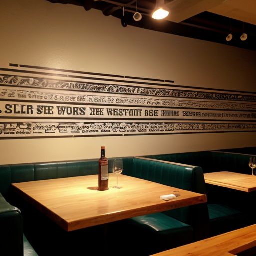 the wall of a resturate