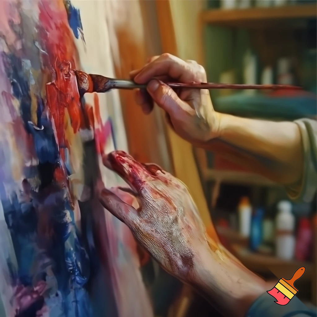 Draw artist image do painting 