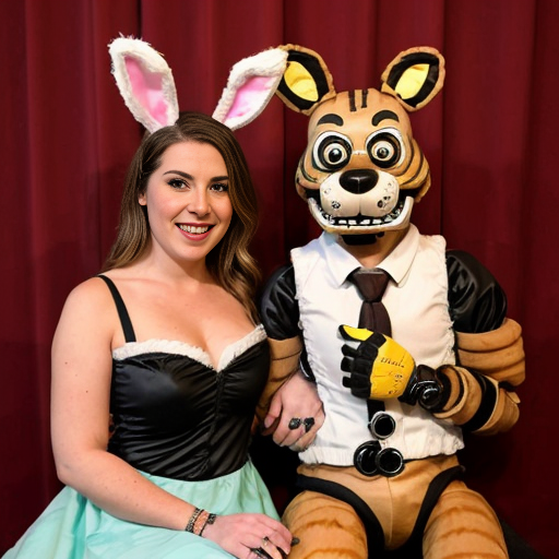 Show me what would happen if a boyfriend and girlfriend (Friday night funkin') were captured by female animatronics fnaf 2 , who then decided to make the boyfriend a girl (change his gender and appearance) and put the girl (boyfriend gender) in a cute, sexy bunny animatronic costume, and the wife girlfriend in a female animatronic cat costume. Both died in agony. How would the spirit of the girl (boyfriend gender) and his wife (girlfriend) react afterward?