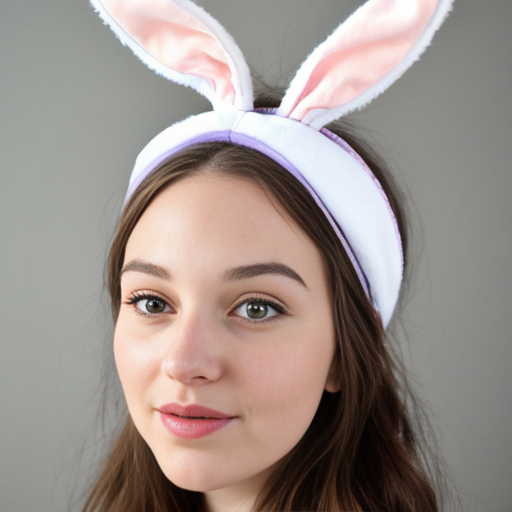 Easter bunny top hat headband, purple and white gold and silver