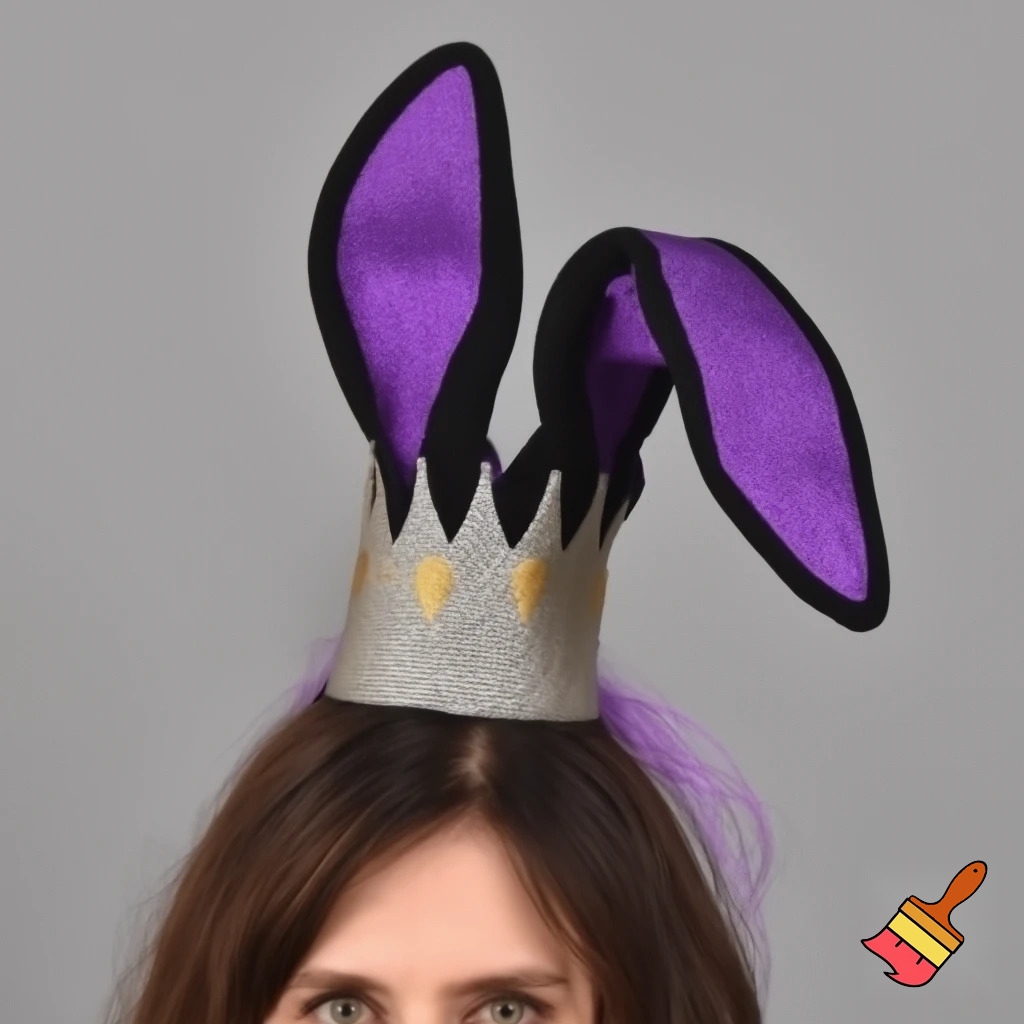 Easter bunny top hat headband, purple and white gold and silver top hat black purple dark purple special hat in delicate