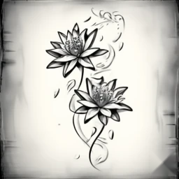 july birth flower tattoo