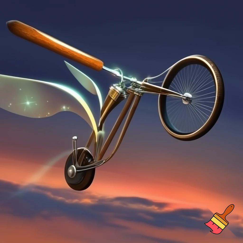 Flying bike broomstick