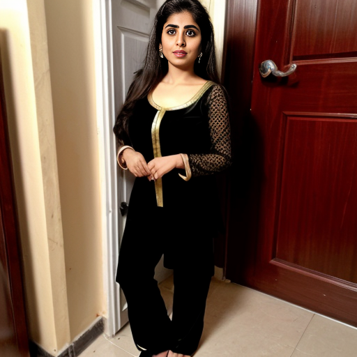 25 year old Punjabi girl weared only transparent salwar ,showing little black hairy pussy while salwar ,round nude boobs ,standing in the door step 