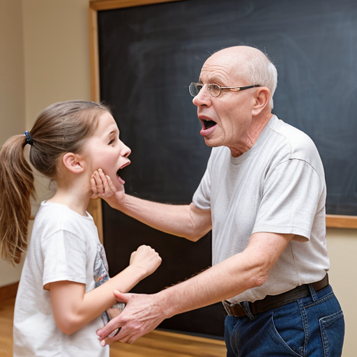 old man yelling at little white girl
