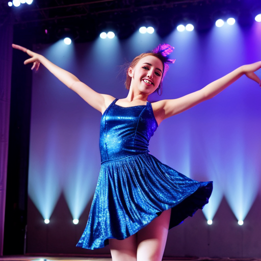 nude girl dancing on the stage