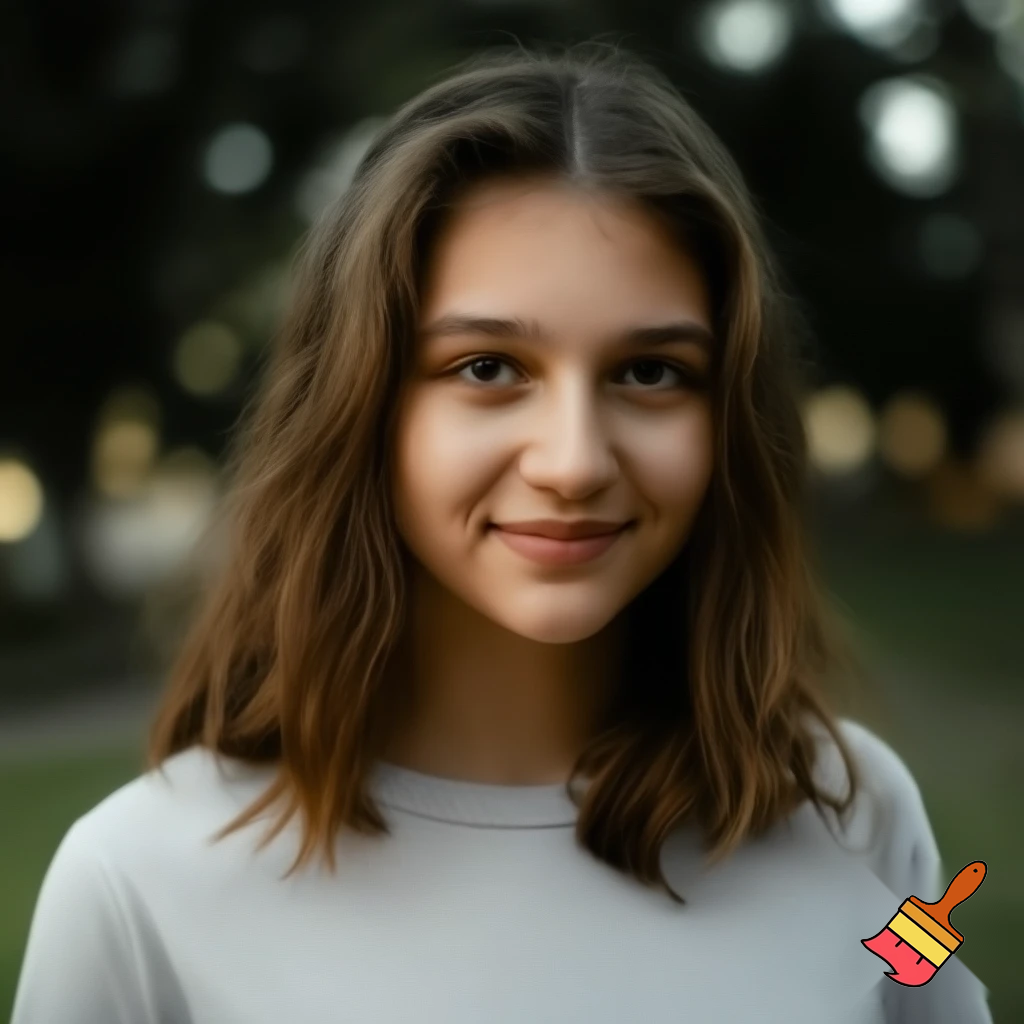 Create a cute 18 year girl