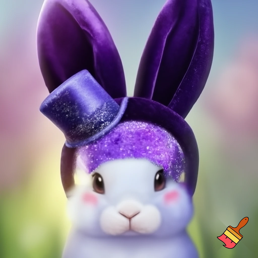 Easter bunny headband velvet Easter bunny, bunny ears, purple and white bunny velvet headband Easter bunny ear top hat ear headband glitter