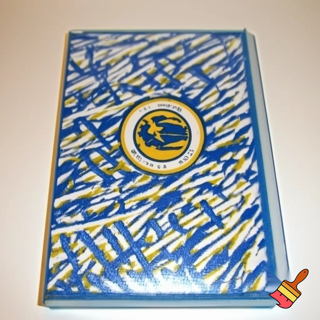 White, blue, and gold yearbook cover in a crayon style and says CATHOLIC CENTRAL HIGH SCHOOL and 25-26