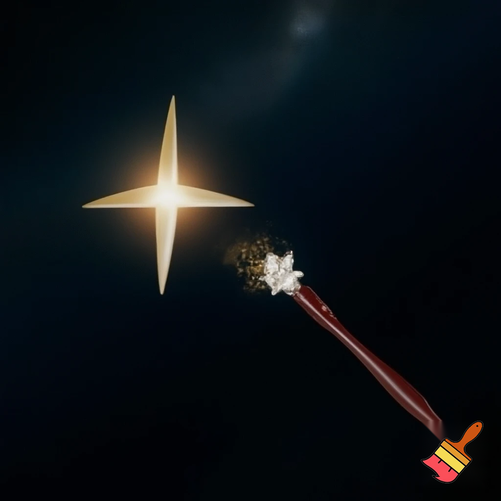 A star Christmas star want magic wand💫