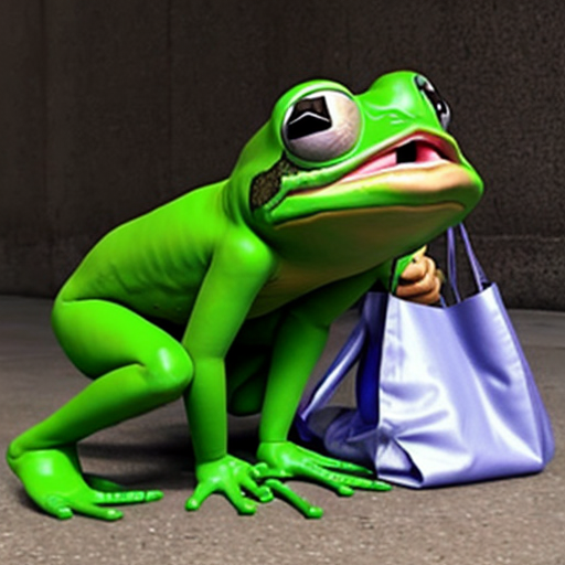 Pepe the frog kicked in the nuts by woman