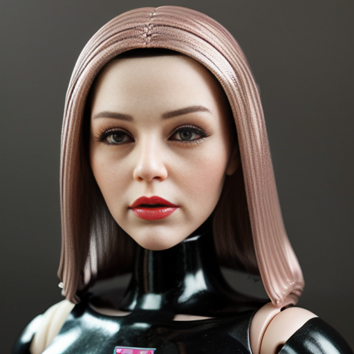 realistic robot woman doll to latex skin 