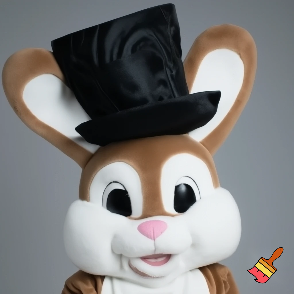 Easter bunny mascot costume top hat magic toy special top hat