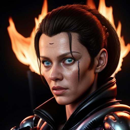 Alien Romulus style Ripley with fire flame gun 