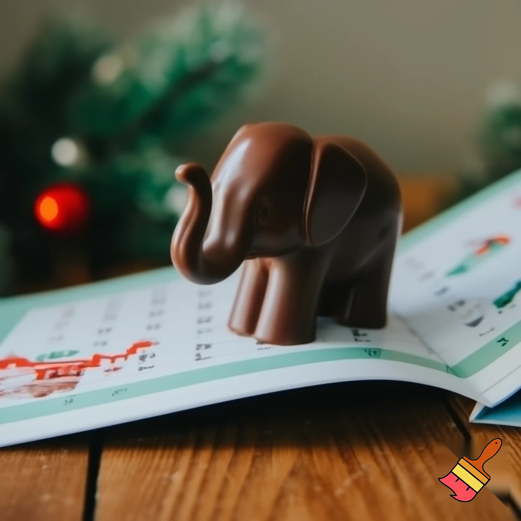 Open calendar, the Alpine calendar calendar, chocolate elephant calendar Christmas Christmas Alvin calendar Christmas chocolate