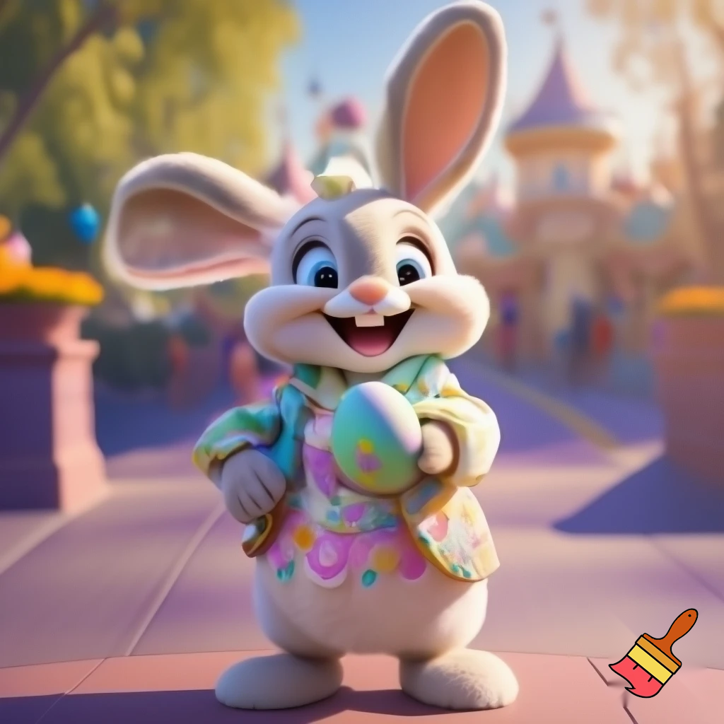 Easter bunny mascot Disneyland costume💫🌠
