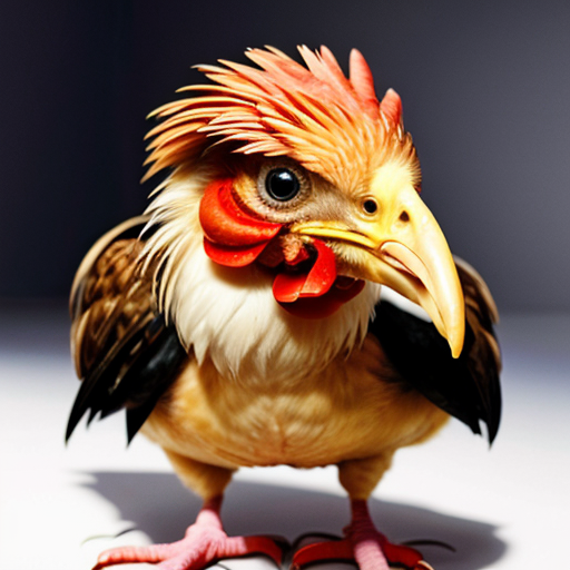 A cartoon chicken